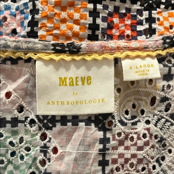 Maeve Multicolor Checkered Ruffle Blouse - Picture 2 of 9